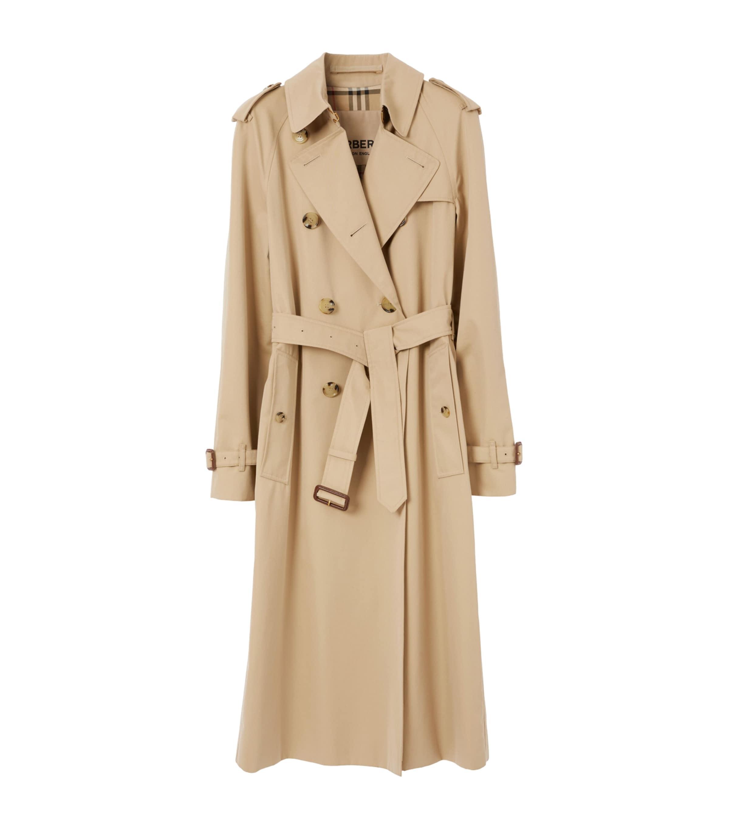 Burberry Gabardine Waterloo Long Trench Coat by BURBERRY