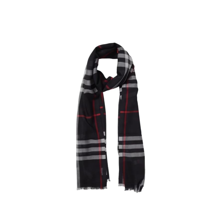 Burberry Giant Check Wool-Silk Gauze Scarf by BURBERRY