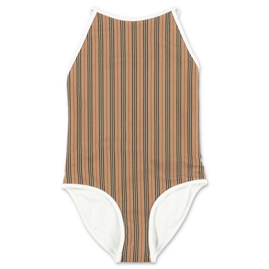 Burberry Girls Archive Beige Sandie Icon Stripe One-Piece Swimsuit by BURBERRY
