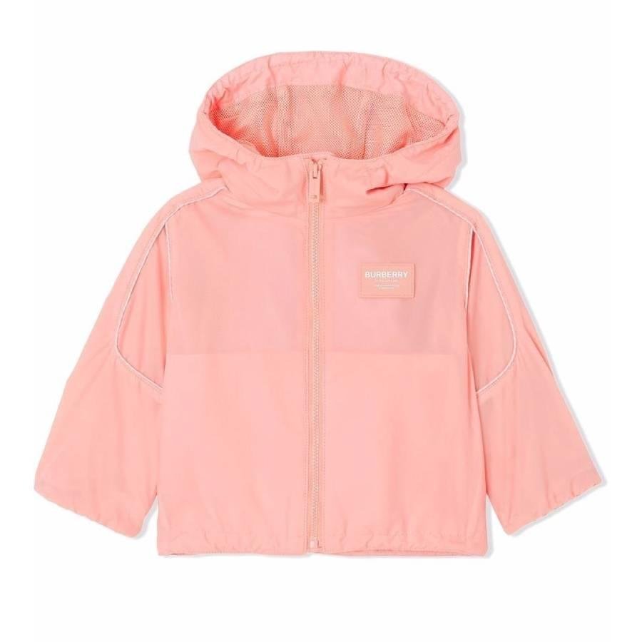 Burberry Girls Light Clay Pink Addison Horseferry Hooded Jacket by BURBERRY