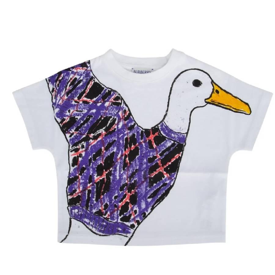 Burberry Girls Multicolor Goose Graphic Print Cotton T Shirt by BURBERRY