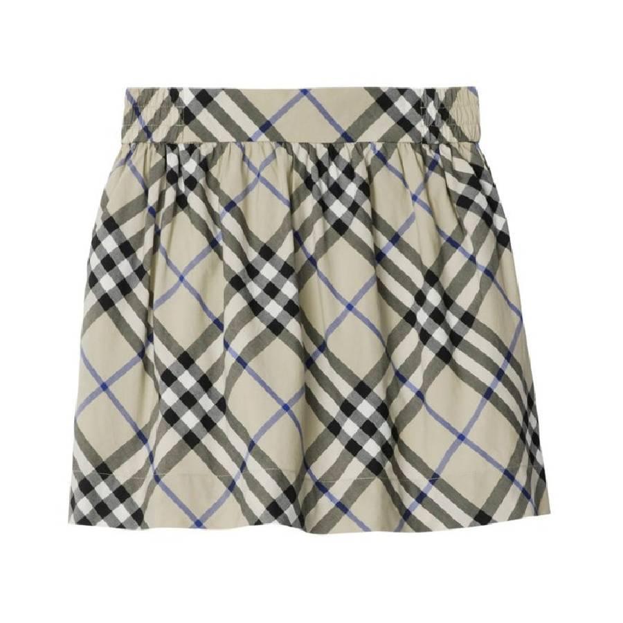 Burberry Girls Vintage Check Pattern Pleated Cotton Skirt by BURBERRY