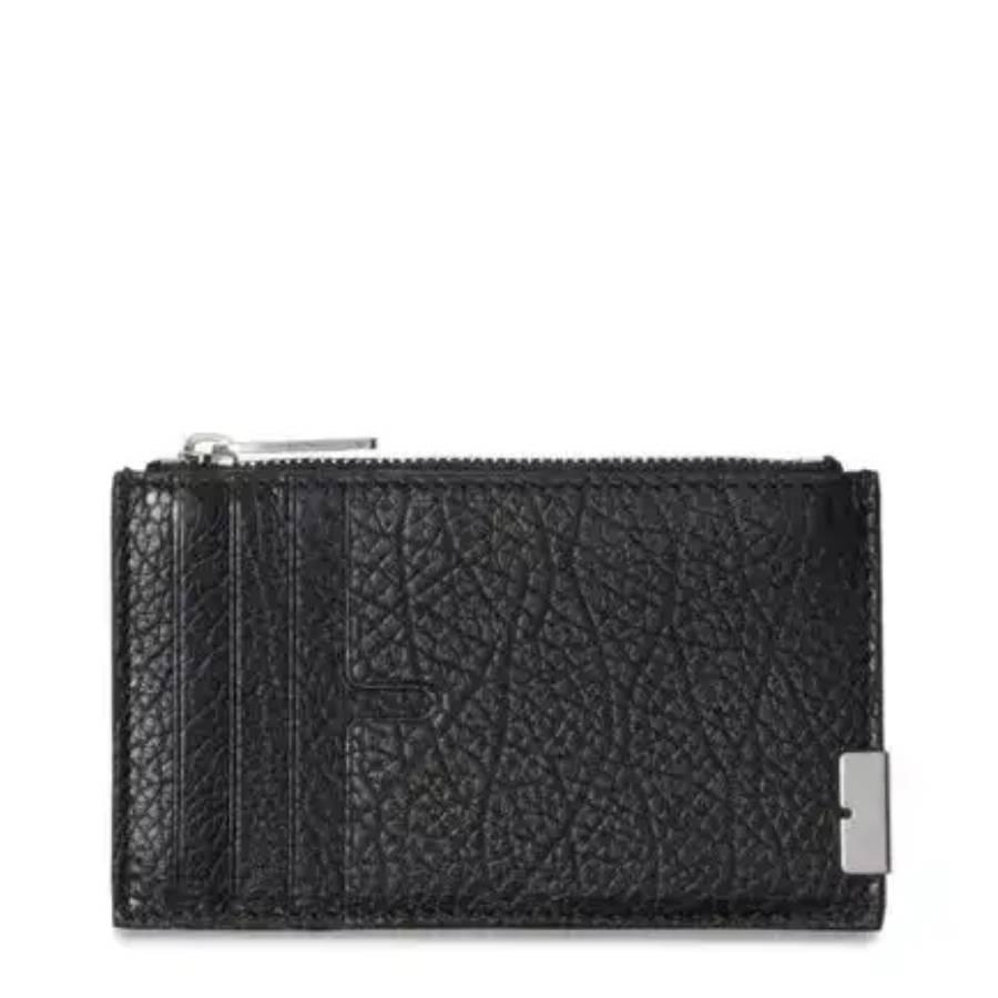 Burberry Grainy Leather Zip Card Case by BURBERRY