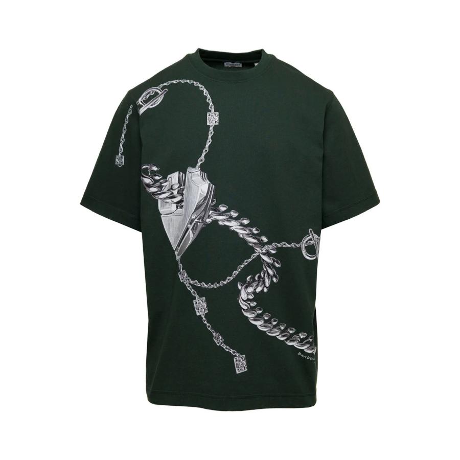 Burberry Graphic Print Crewneck Cotton T-Shirt by BURBERRY