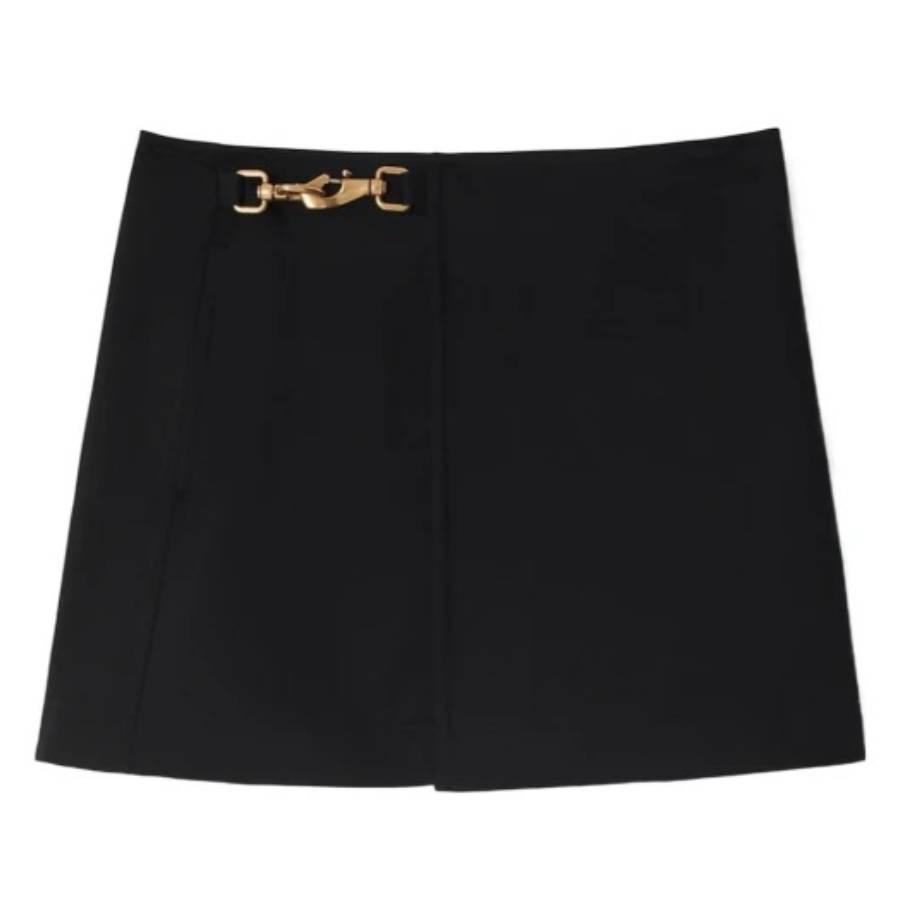 Burberry Horse Clip Mini Wool Skirt by BURBERRY