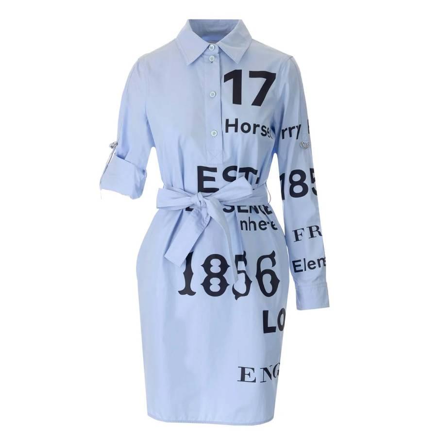 Burberry Horseferry Belted Shirt Dress by BURBERRY