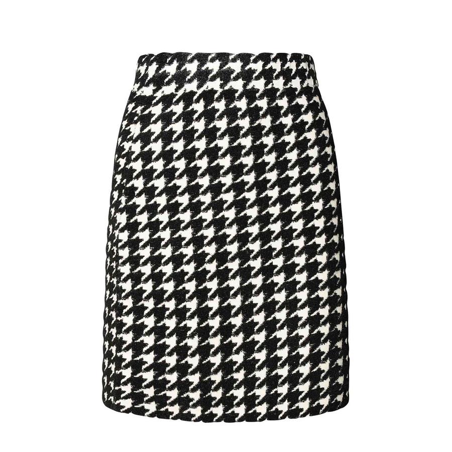 Burberry Houndstooth Nylon Blend Mini Skirt by BURBERRY
