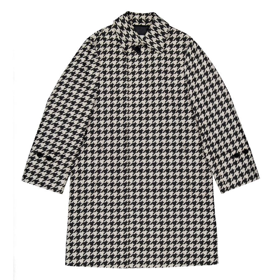 Burberry Houndstooth-Print Twill Car Coat by BURBERRY