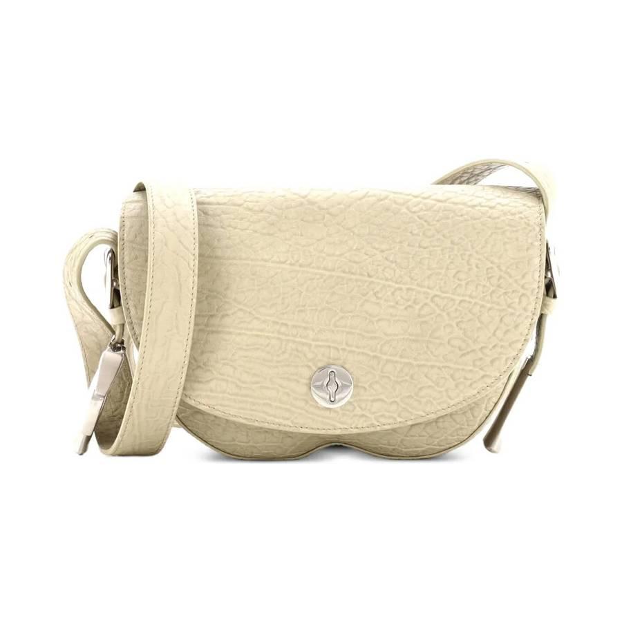 Burberry Hunter Leather Small Satchel Crossbody by BURBERRY