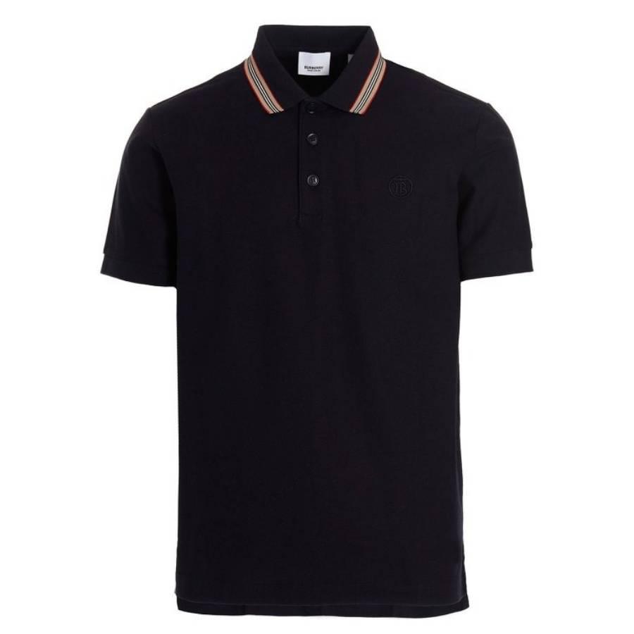 Burberry Icon Stripe Collar Short Sleeve Polo Shirt by BURBERRY