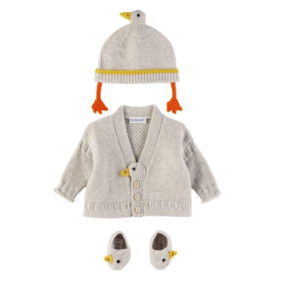 Burberry Infant Duck Wool Cashmere Cardigan Set by BURBERRY