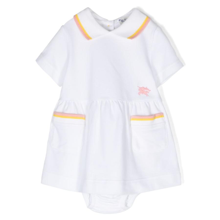Burberry Infant Embroidered Logo Short Sleeve Dress by BURBERRY