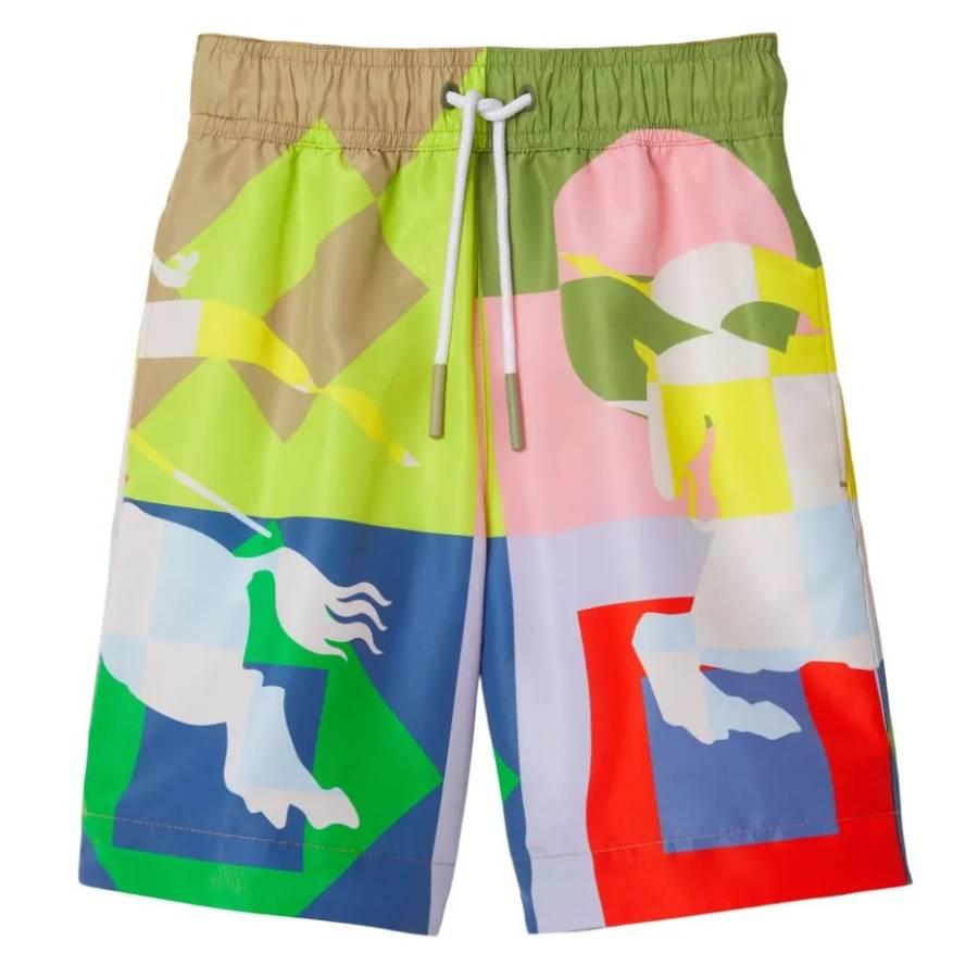 Burberry Infant Malcolm Geo-Print Swim Shorts by BURBERRY