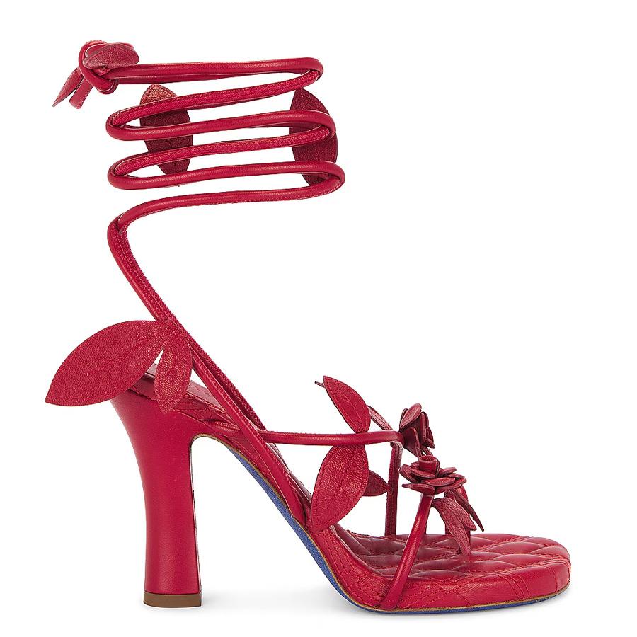 Burberry Ivy Flora Heeled Wrap Sandals by BURBERRY