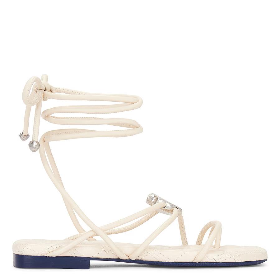 Burberry Ivy Shield Leather Sandals by BURBERRY