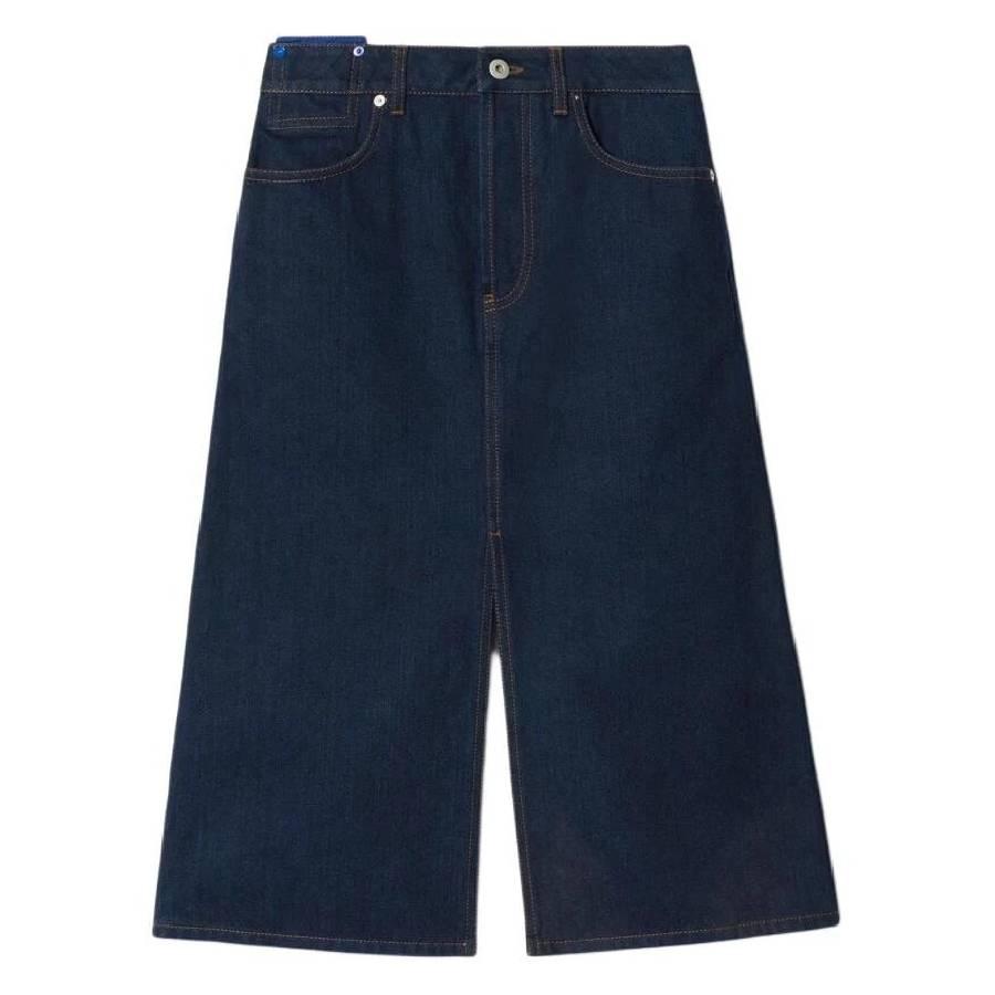 Burberry Japanese Denim Midi Skirt by BURBERRY