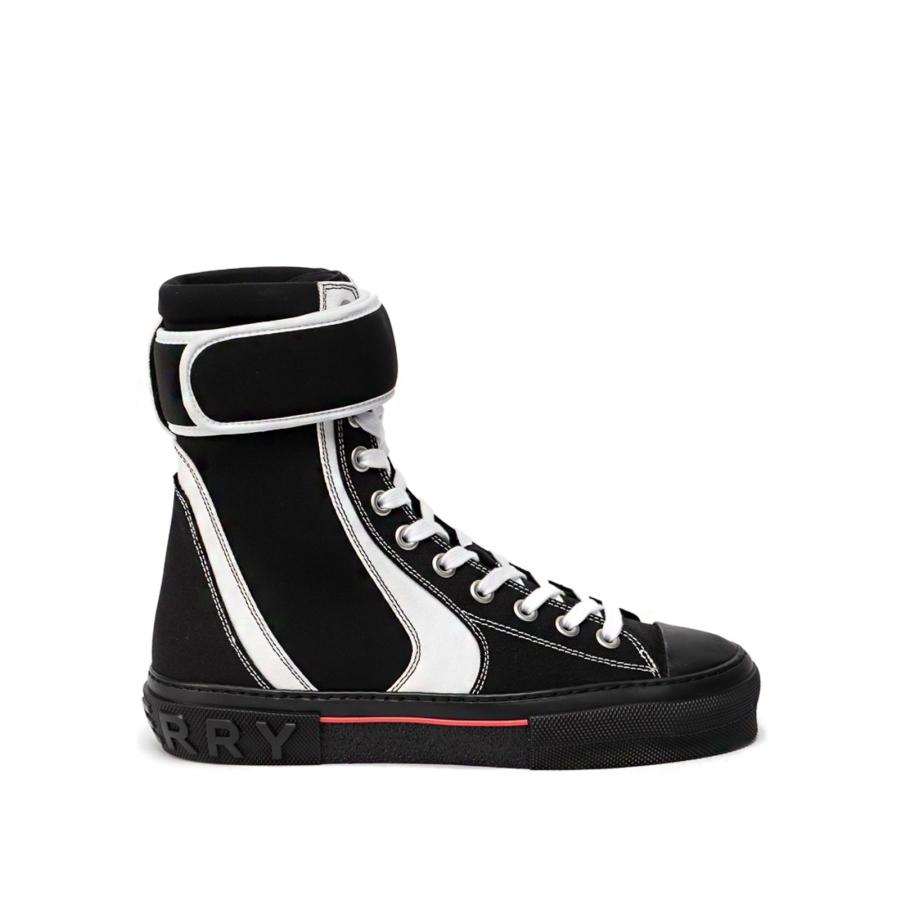 Burberry Jermaine Sub Contrast Hi-top Sneakers by BURBERRY