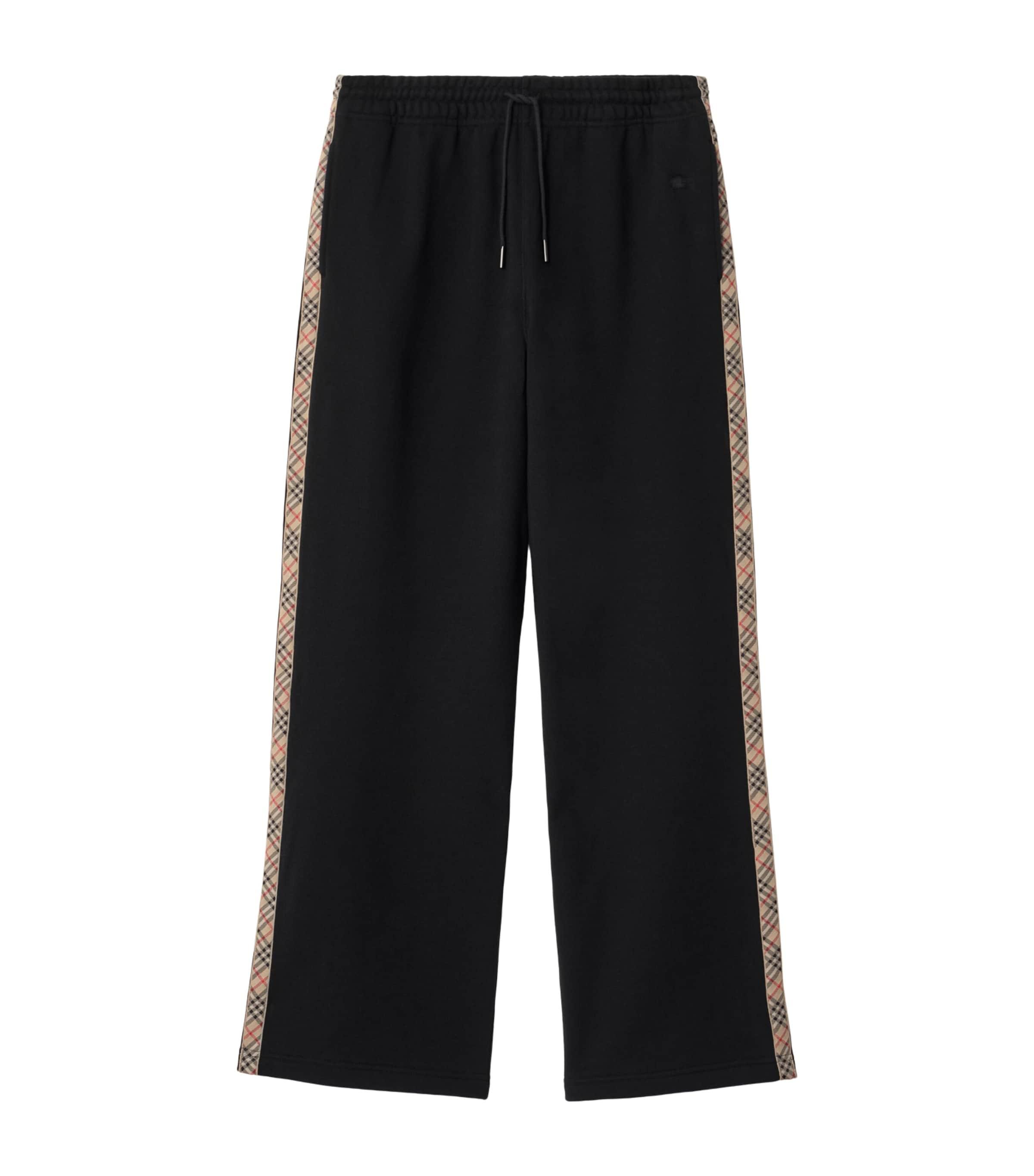 Burberry Jersey Check-Trim Sweatpants by BURBERRY