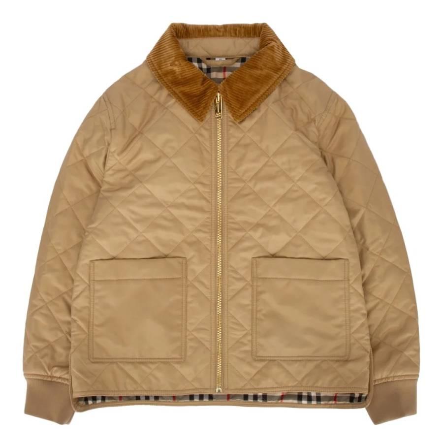 Burberry Kids Archive Beige Quilted Jacket by BURBERRY
