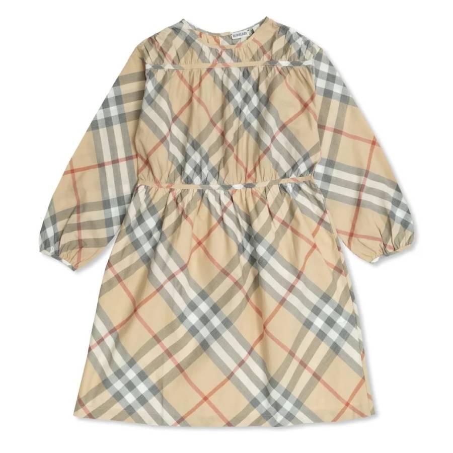 Burberry Kids Cecille Check Print Cotton Dress by BURBERRY