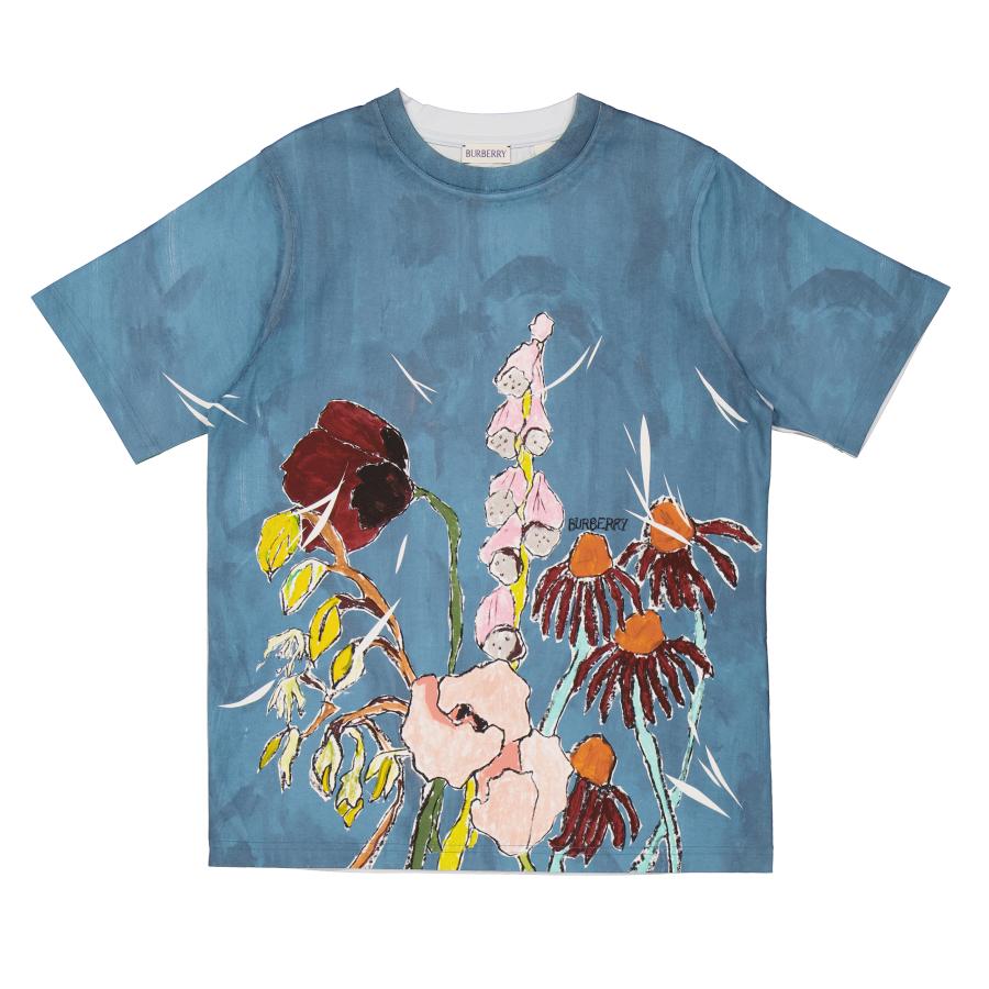 Burberry Kids Cedar Foxglove Cotton T-Shirt by BURBERRY