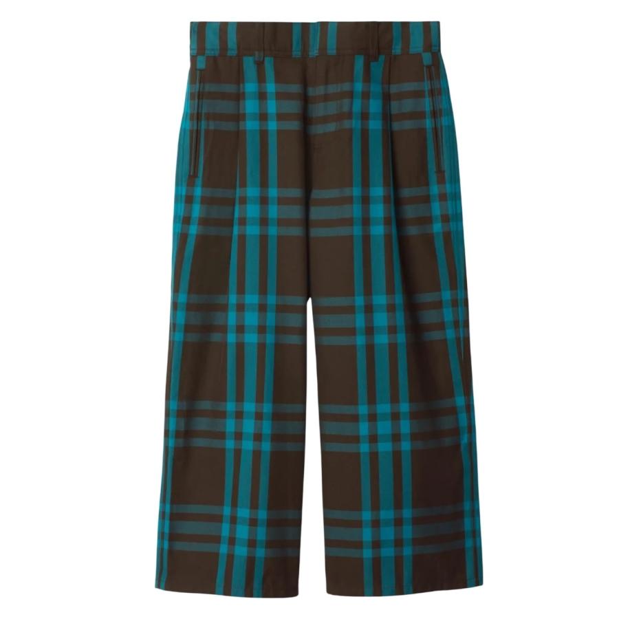 Burberry Kids Check-Print Wide-Leg Cotton Trousers by BURBERRY