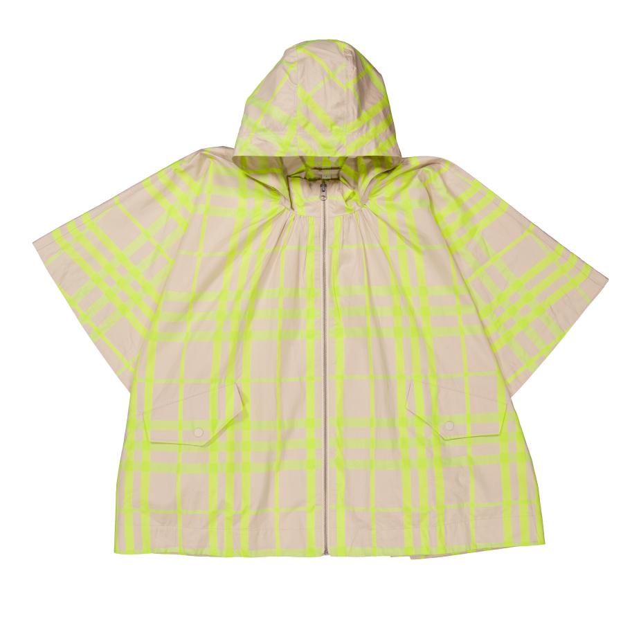 Burberry Kids Claudia Check Hooded Poncho Jacket by BURBERRY