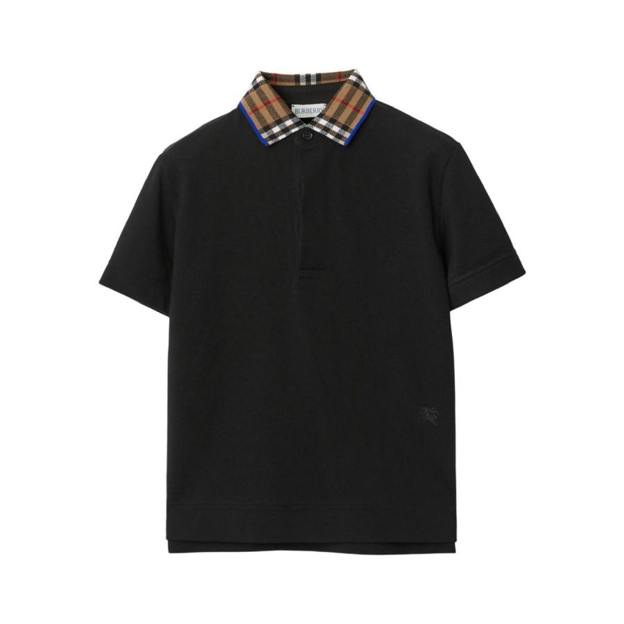 Burberry Kids Contrast Collar Short-Sleeved Polo Shirt by BURBERRY