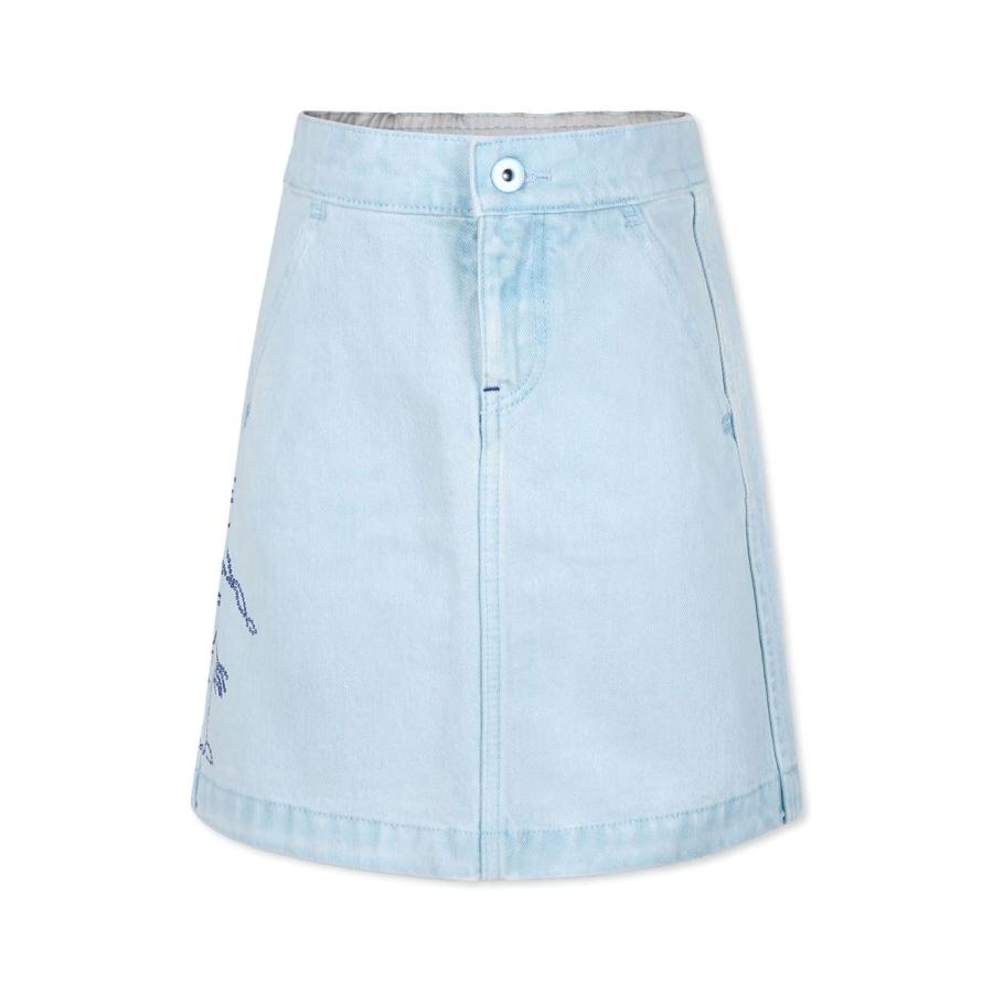 Burberry Kids EKD Denim Cotton Skirt by BURBERRY