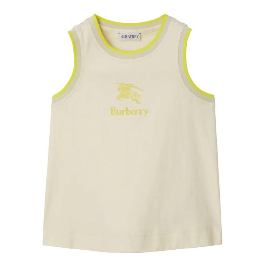 Burberry Kids EKD Logo-Embroidered Cotton Tank Top by BURBERRY