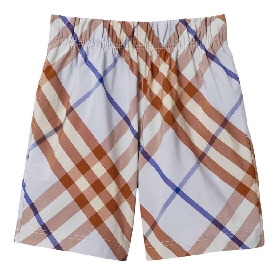 Burberry Kids Felix Check Cotton-Blend Shorts by BURBERRY