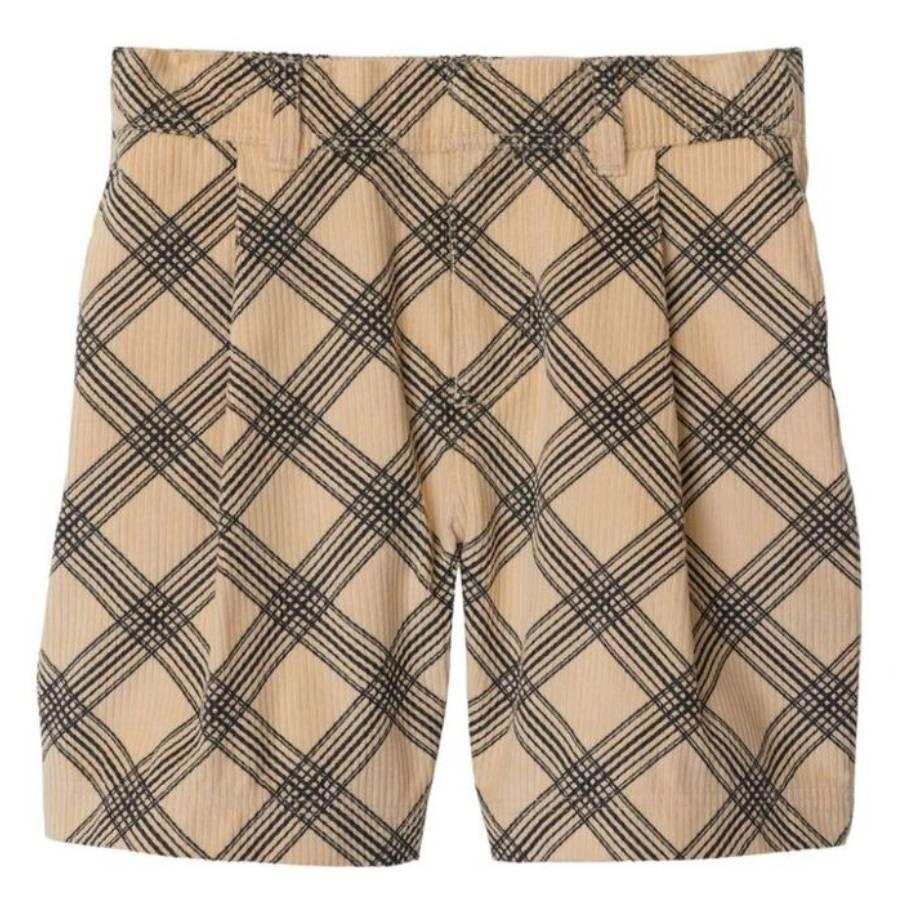 Burberry Kids Felix Check Jacquard Corduroy Shorts by BURBERRY