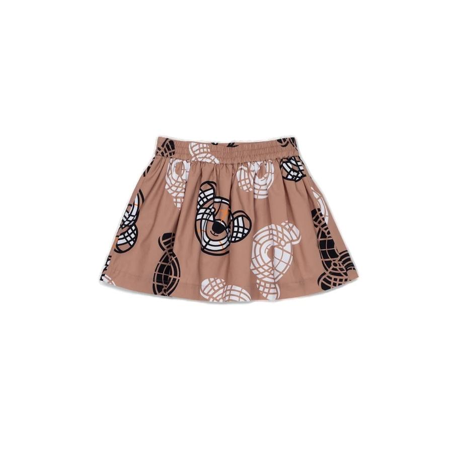 Burberry Kids Kelsey Bear Motif Cotton Skirt by BURBERRY