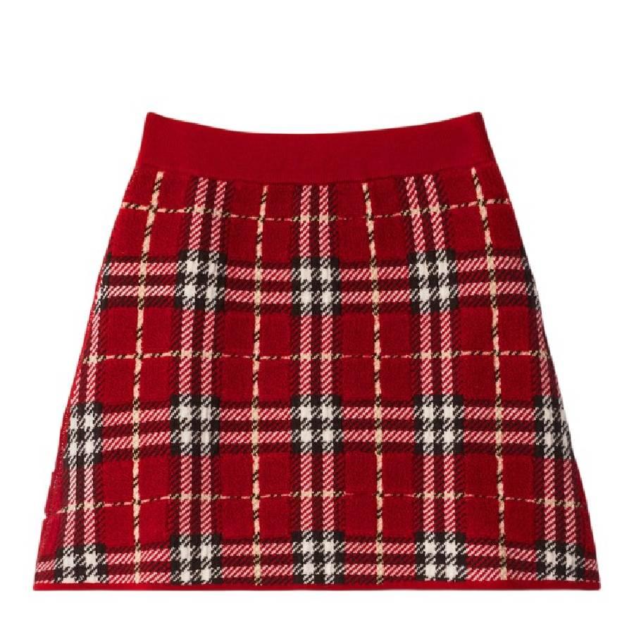 Burberry Kids Lorreta Check Wool Skirt by BURBERRY