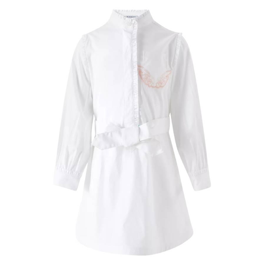 Burberry Kids Nora Stretch Cotton Shirt Dress by BURBERRY