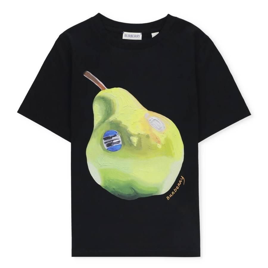 Burberry Kids Pear Printed Cotton Jersey T-Shirt by BURBERRY