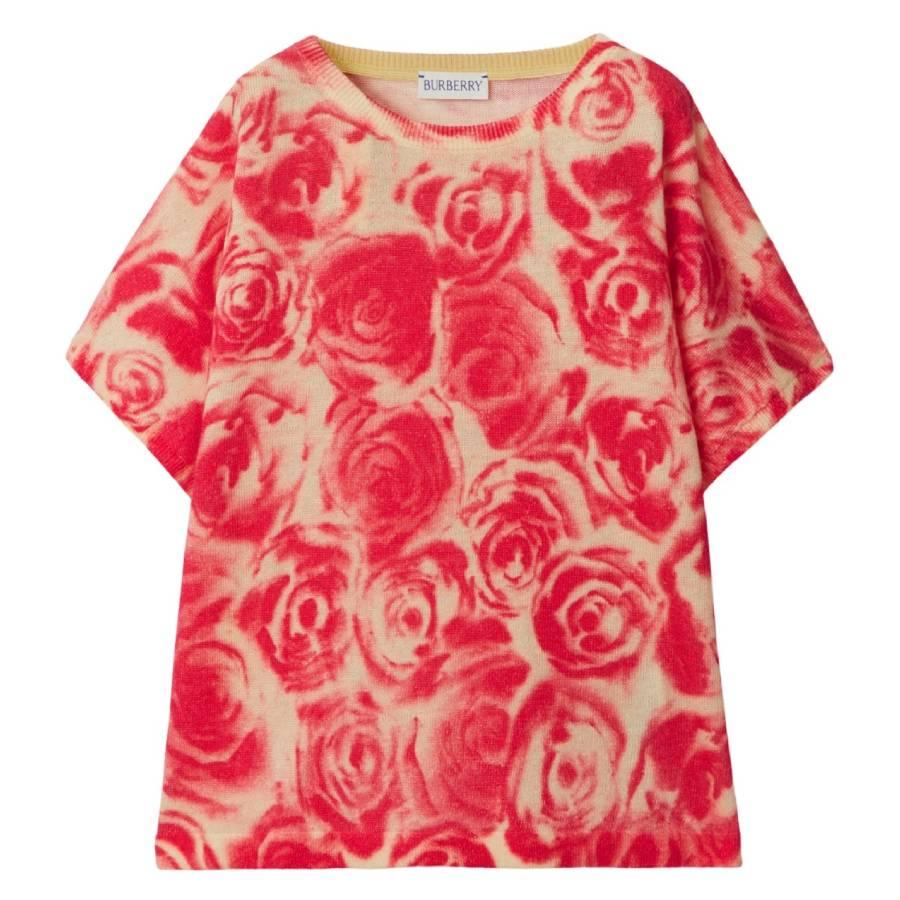 Burberry Kids Rose Applique Knitted Top by BURBERRY