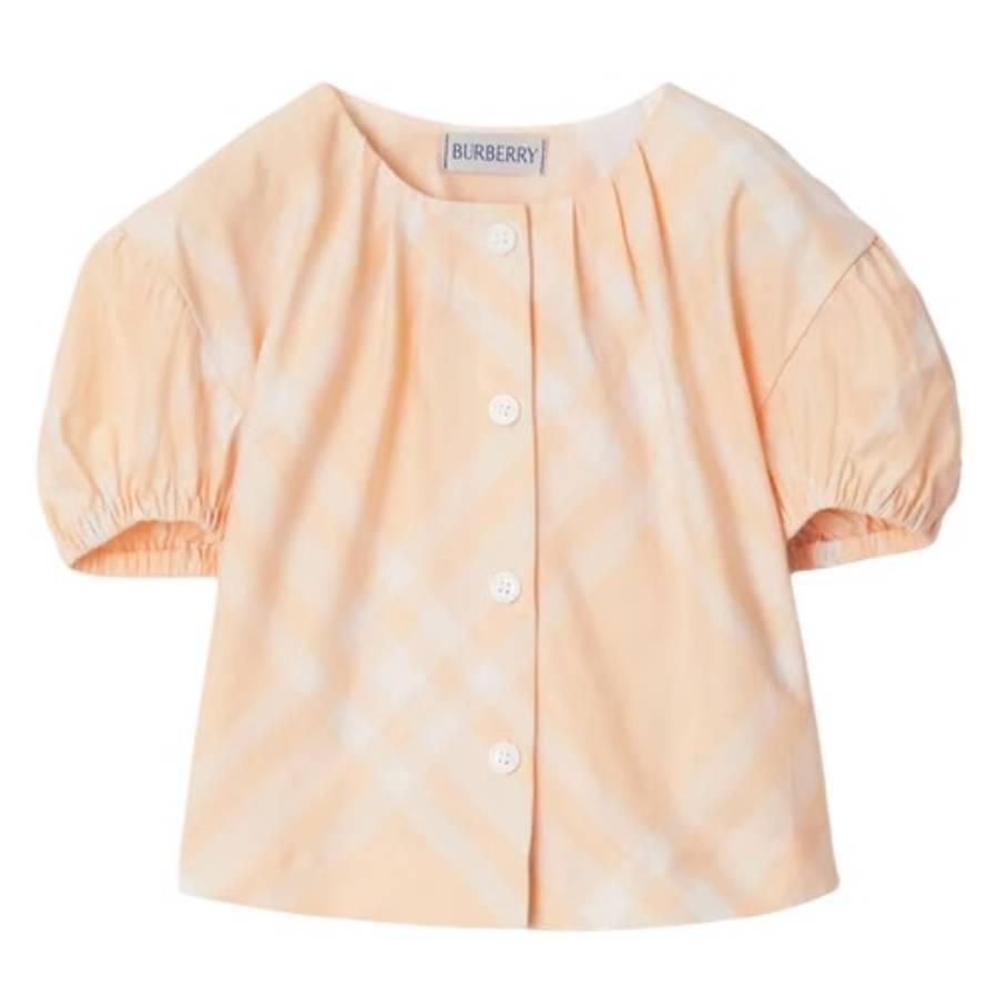 Burberry Kids Sheryl Check Cotton Blouse by BURBERRY