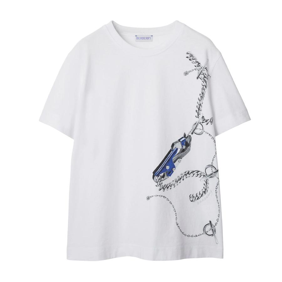 Burberry Knight-Printed Crewneck Cotton T-Shirt by BURBERRY