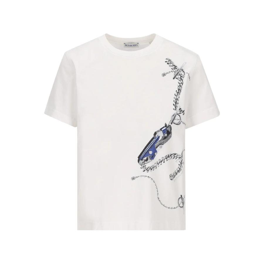 Burberry Knight-Printed Crewneck Cotton T-Shirt by BURBERRY