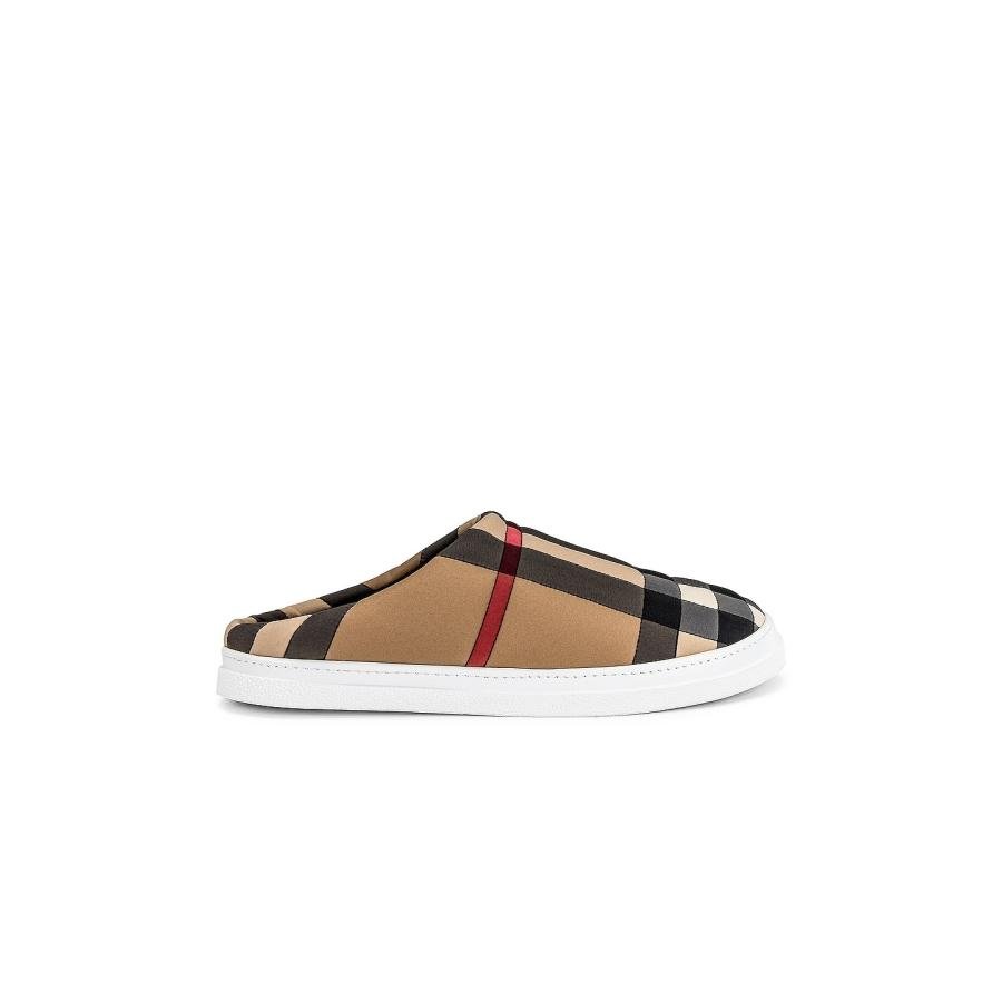 Burberry Ladies Archive Beige Homie Open Back Sneakers by BURBERRY