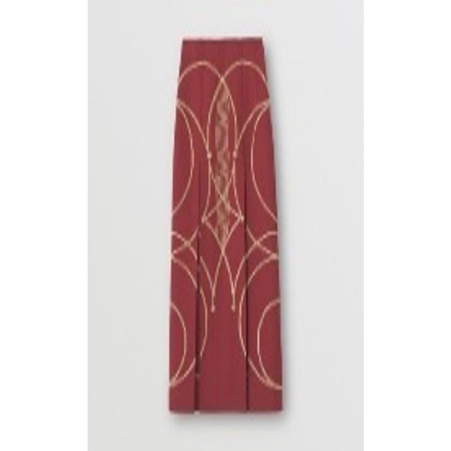 Burberry Ladies Burgundy Lucile Printed Maxi Skirt by BURBERRY