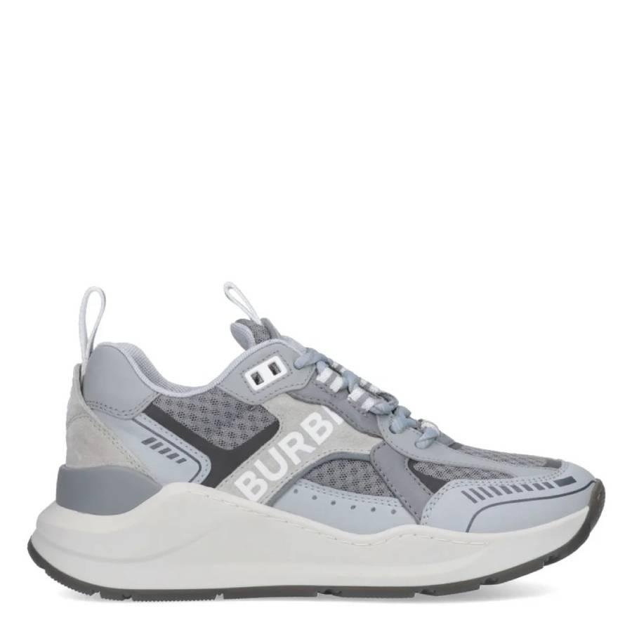 Burberry Ladies Grey Sean 4 Panelled Low-Top Sneakers by BURBERRY