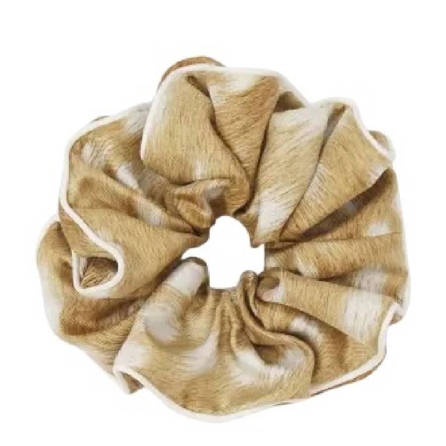 Burberry Ladies Honey Beige Deer Print Silk Headband by BURBERRY