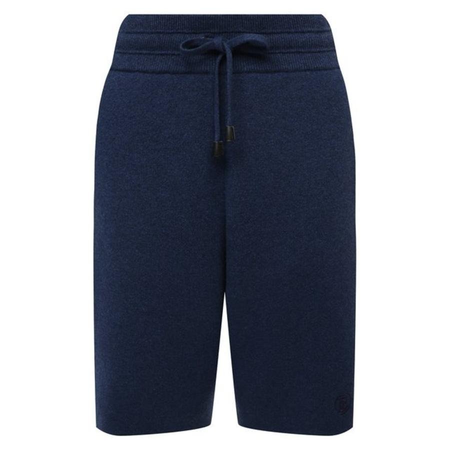 Burberry Ladies Ink Blue Joanie Drawstring Cashmere Shorts by BURBERRY