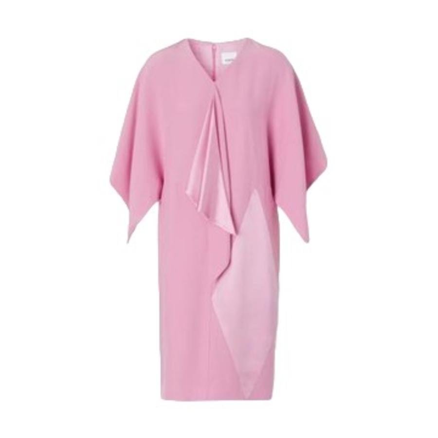 Burberry Ladies Primrose Pink Cape Sleeve Silk Dress by BURBERRY