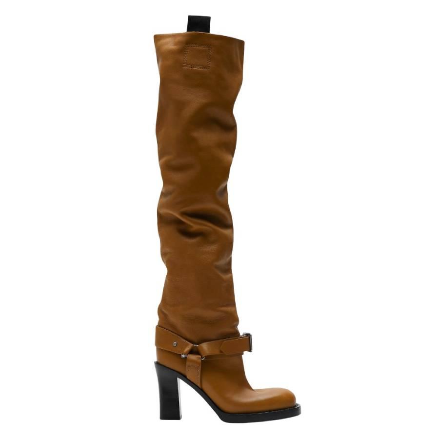 Burberry Leather Soft Stirrup Boots by BURBERRY