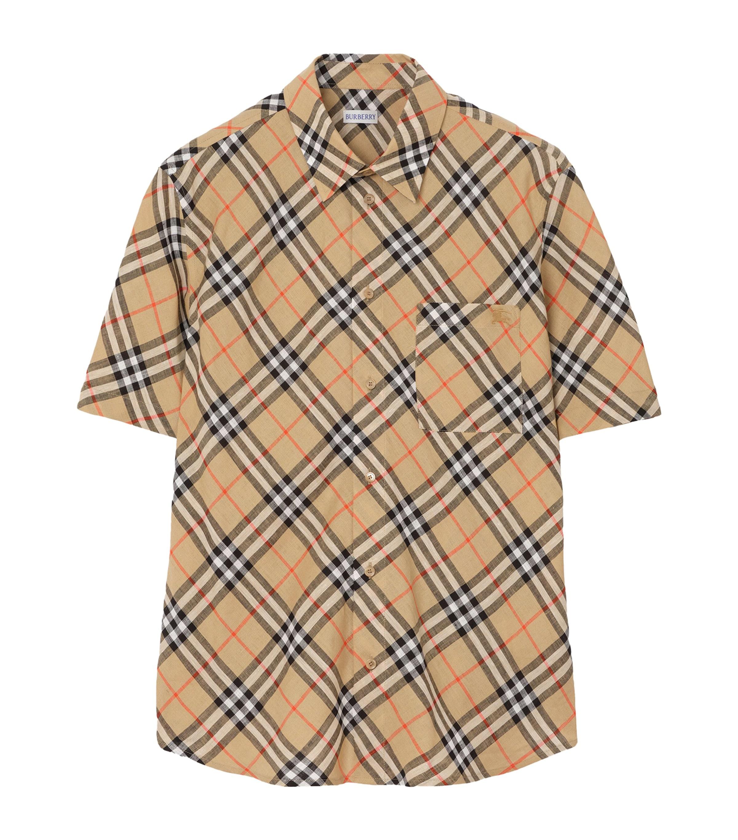Burberry Linen Check Shirt by BURBERRY