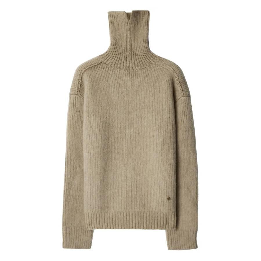 Burberry Logo Applique Roll Neck Wool Blend Jumper by BURBERRY