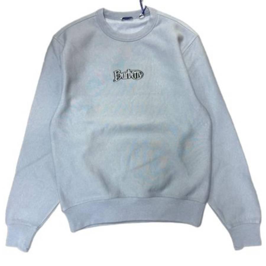 Burberry Logo Crewneck Cotton-Blend Sweatshirt by BURBERRY